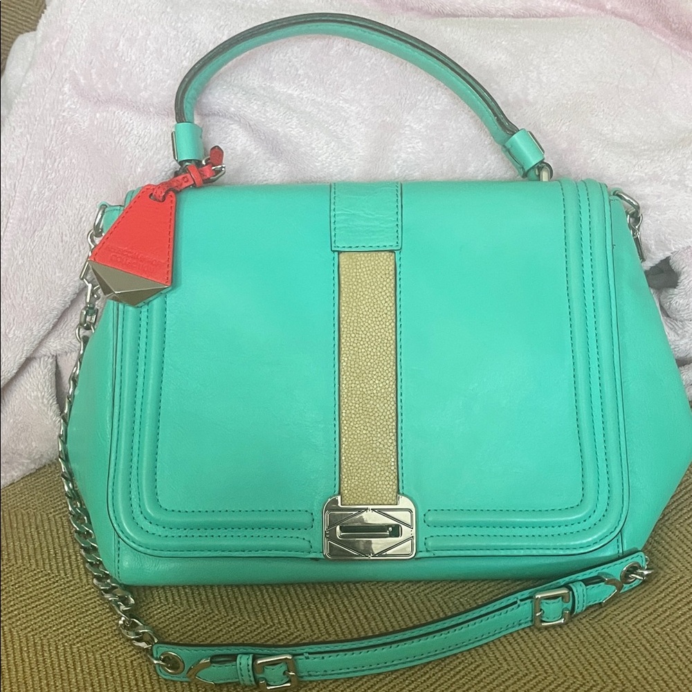 Rebecca minkoff collection Aqua Crossbody Bag with Chain Strap - Picture 10 of 10